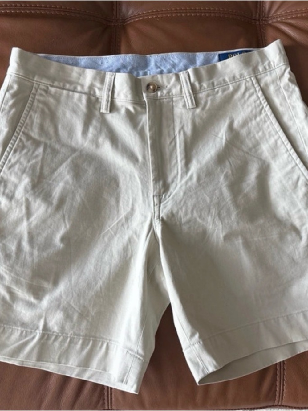 Polo by Ralph Lauren Men's Flat-Front Chino Shorts Light Khaki